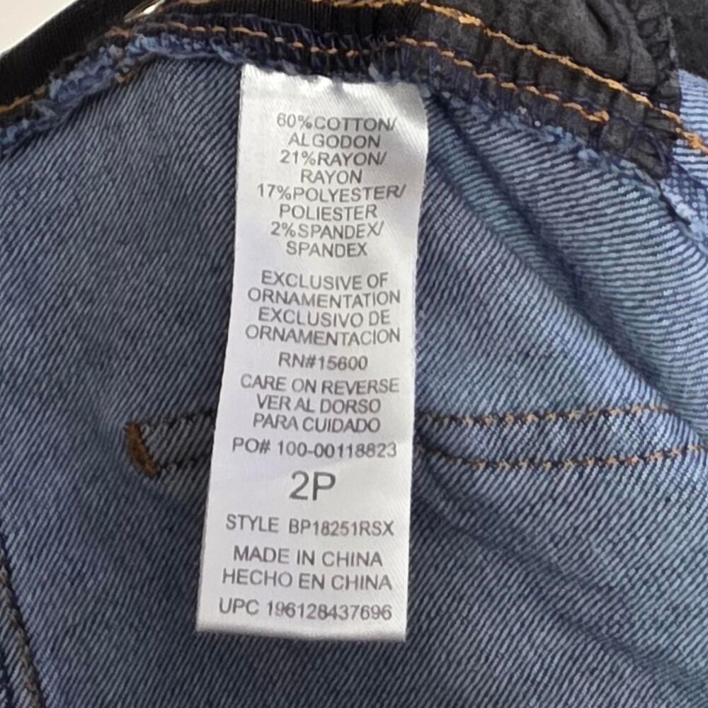 Democracy "Ab" solution Itty Bitty Bootcut Jeans Dark Wash Petite 2P - Picture 4 of 5